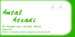 antal acsadi business card